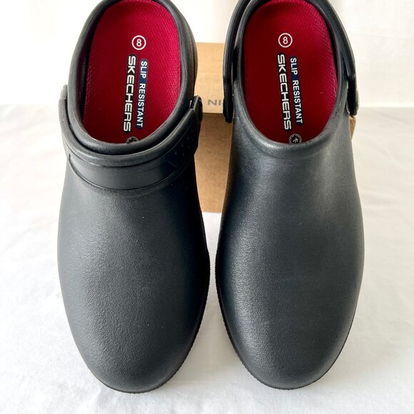 Skechers Work, Black, Slip Resistant Shoes, Womens Size 8, Slip ons, EC! - Picture 5 of 10